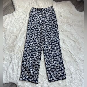 Sea shell pattern satin pants